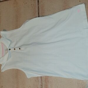 Lilly Pulitzer Womens Meredith Sleeveless Golf Polo White Luxletic Sz XS EUC